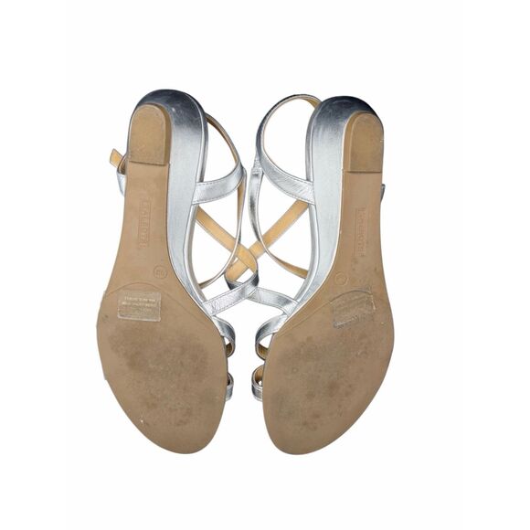 Talbots silver capri strappy sandals- size 9 - Picture 4 of 7